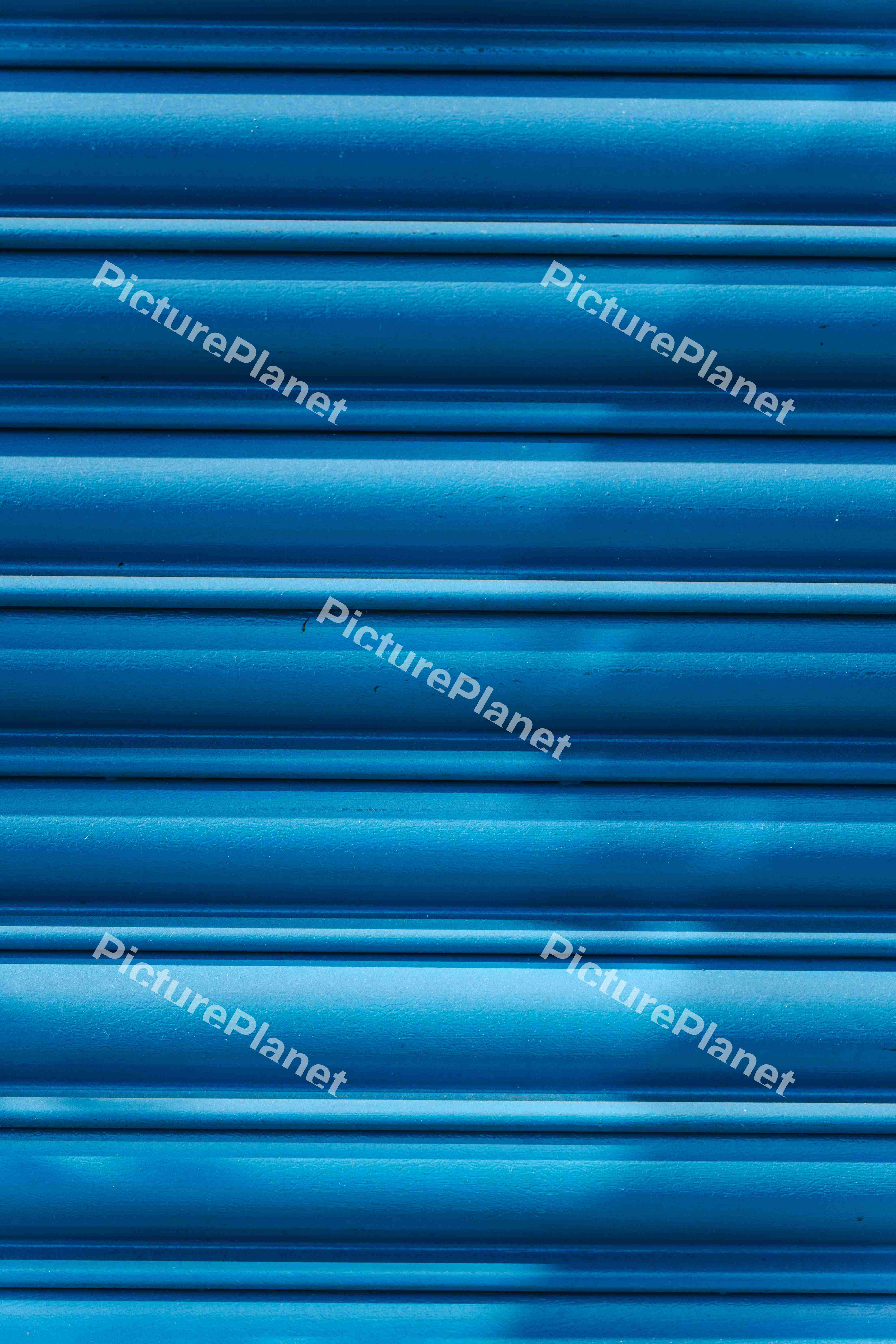 Blue Metal Garage Door